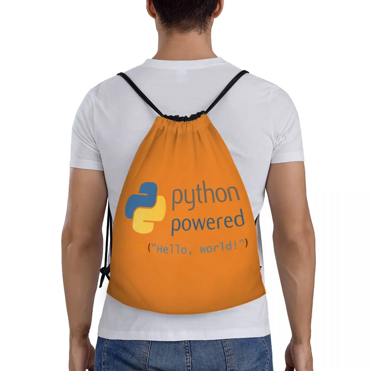 Python Aangedreven Trekkoord Rugzak Sport Gym Tas Voor Vrouwen Mannen Programmeur Computer Ontwikkelaar Coder Shopping Sackpack