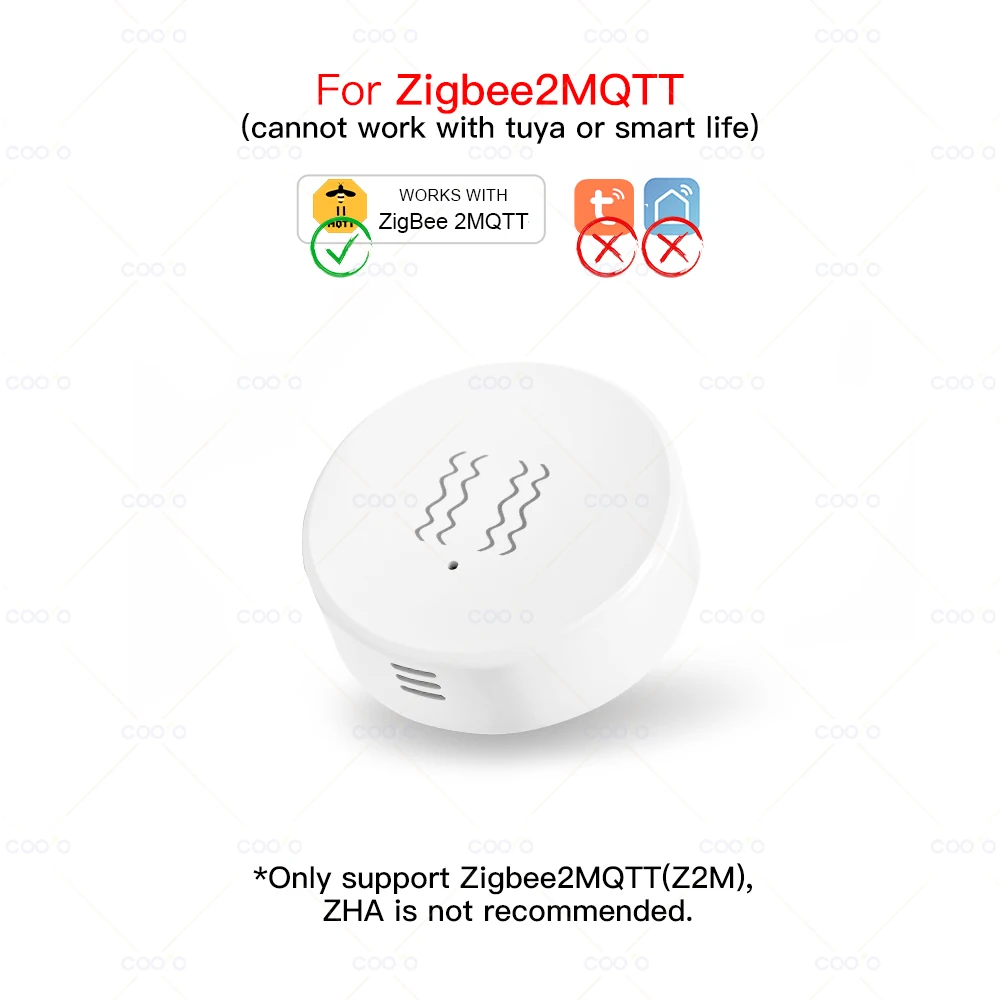 Zigbee Tuya Smart Vibrationssensor Tür- und Fenster-Glasbruchmelder Diebstahlschutz Bewegungs- und Erschütterungsalarm für Smart Life Z2M Hub erforderlich