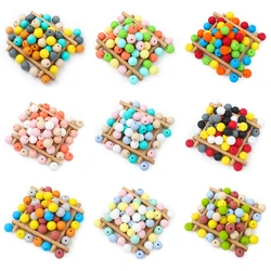 20Pcs/Lot 12MM Round Silicone Beads DIY Pacifier Clips Chain Spacing Loose Beads Baby Teether For Necklace Rattles Accessories