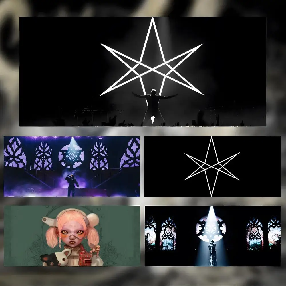 Powerful Rock Band B-Bring Me the Horizon Mouse Pad Large Thick Desk Pad Stitched Edges Gaming Mouse Mat for PC