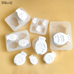 1pcs Cartoon Little Fish Snapper Roasted Cake Grinder Baked Silicone Rice Cake Mold Soap Mold Gypsum Aromatherapy