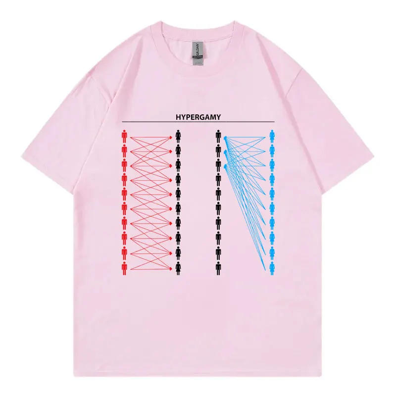 Hypergamy Meme Lustige Dating-Strategie T-Shirts für Männer und Frauen, modisches, lässiges, übergroßes T-Shirt, Sommer, 100 % Baumwolle, kurzärmeliges T-Shirt – Detail 6