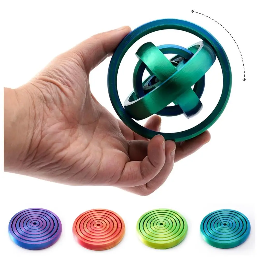 

3D Printed Round Rotating Toy AntiAnxiety Portable Fractal Fidget Disc Funny Coaster Decompression Toy Kid/ Adult