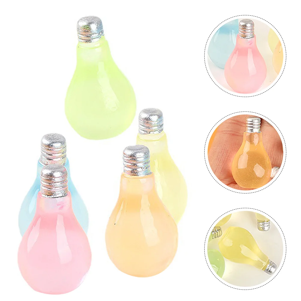 10 Pcs Light Bulbs Luminous Small Mini House Accessories Resin Miniatures DIY 280X160X160CM for Charm Supply