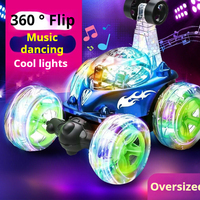 New Tumbling Stunt Car Remote Control Dump Off Road Light Car Drift Racing 360 Degree Rotating Electric Model Toys For Children