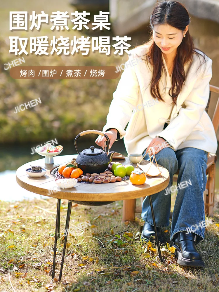 

Старый вяз, уличный стол, складная плита, стол для горячего горшка, чайник, коммерческий круглый стол, бытовой круглый стол, имитация массива дерева