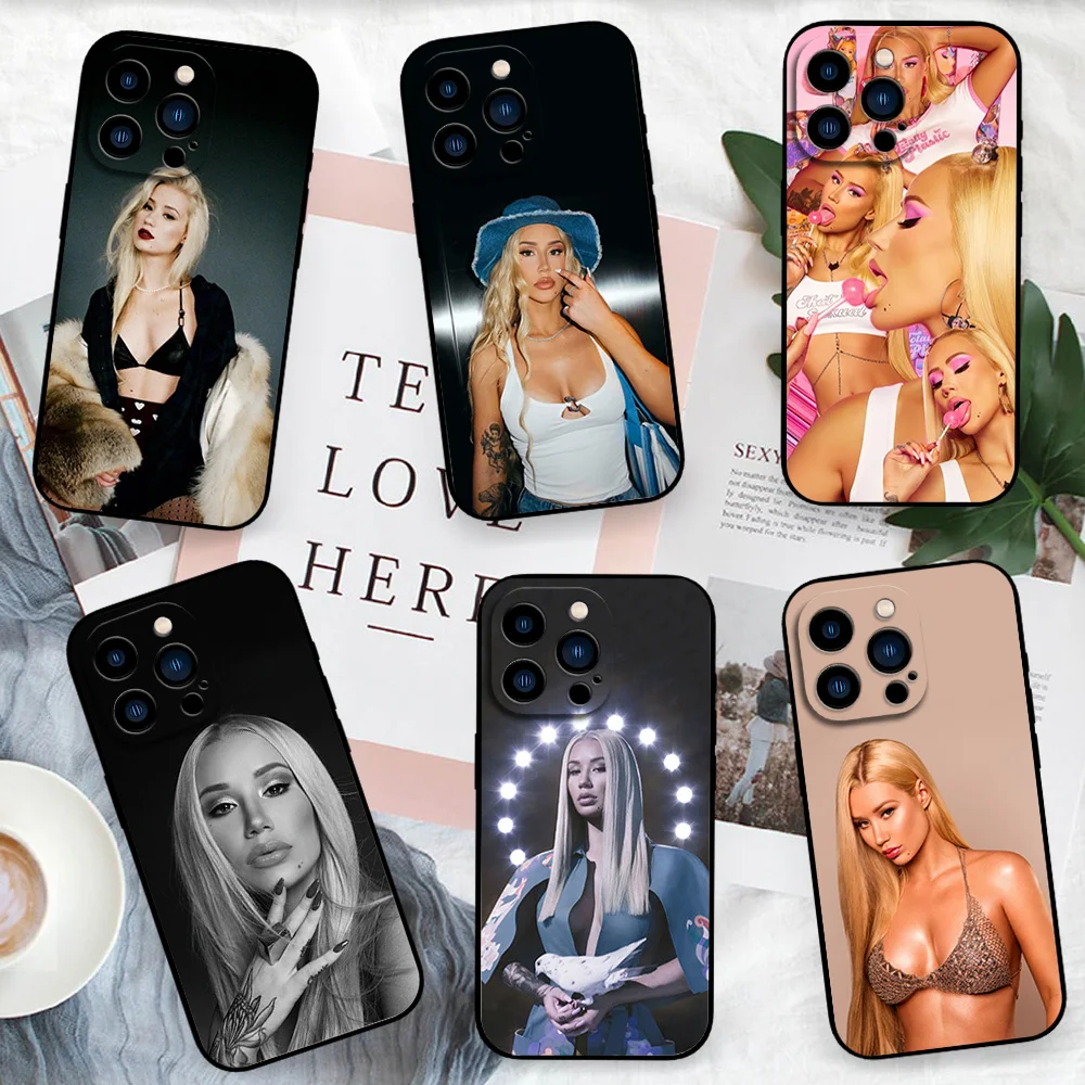 Singer Iggy Azalea Fancy For iPhone 11 12 13 14 15 16 Pro Max Plus Black Soft Case Shell