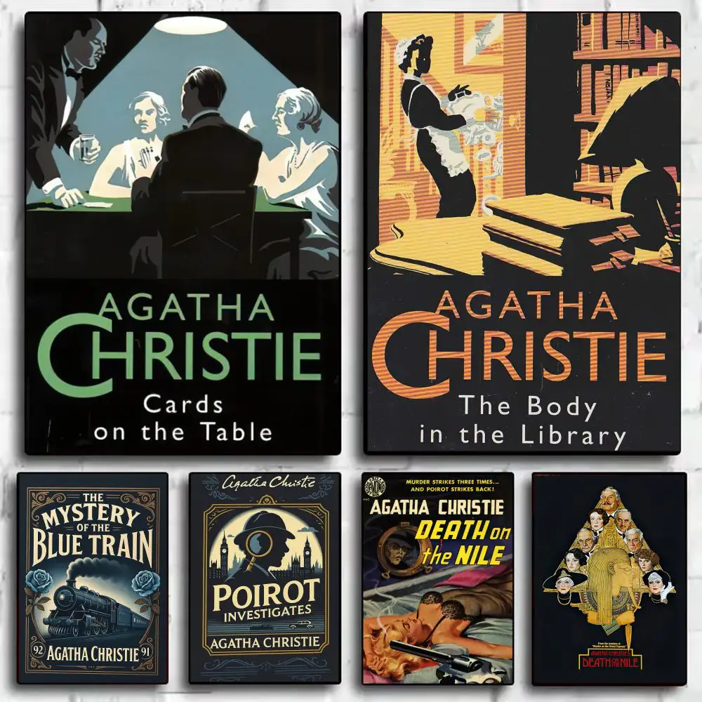 Detective fiction A-agatha C-christie Poster Room Wall Art Decor Waterproof Stickers For Home Bar Bedroom Decoration
