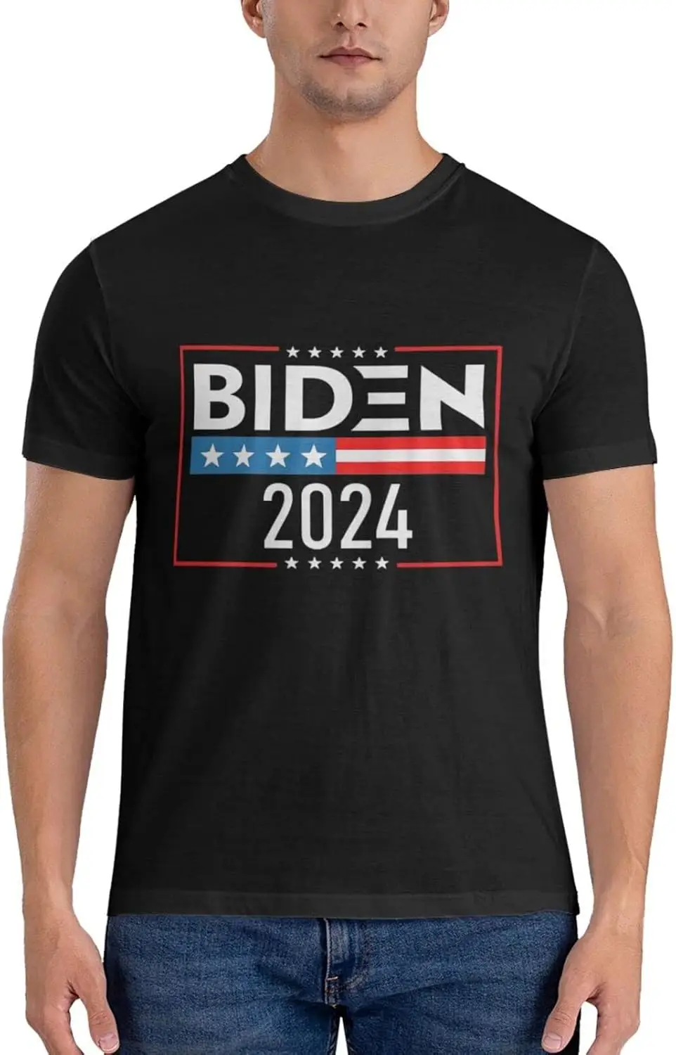 President Joe Biden Kamala Harris 2024 Vote Gift re-Election Men's T-Shirt Classic Short Sleeve Crewneck Tees