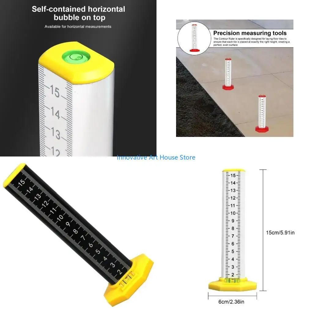 E1PC Equal Height Ruler Lay Floor Tile Special Ruler Gradienter Wall Lay Floor Tile Tool Graduated Scale