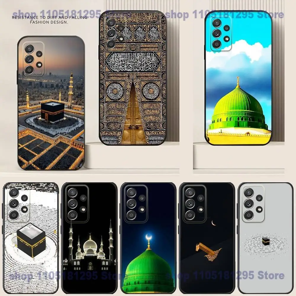 

Holy Mosque Makkah Phone Case For Samsung S24,21,22,23,30,Ultra,20,Plus,Note,10,9,Black soft silicone case