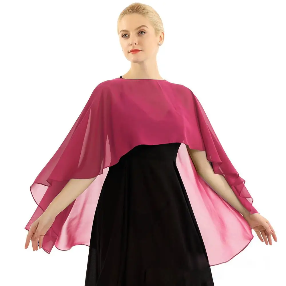 Chiffon Bolero Frauen Capes Für Abendkleid Lange Braut Bolero Schal und Wraps Hochzeit Abdeckung Up Hochzeit Jacke Wraps Shrug