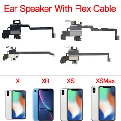 Replacement Ear Speaker With Flex Cable For iPhone X XR XS Max Ear Piece include light sensor and Microphone face id chip