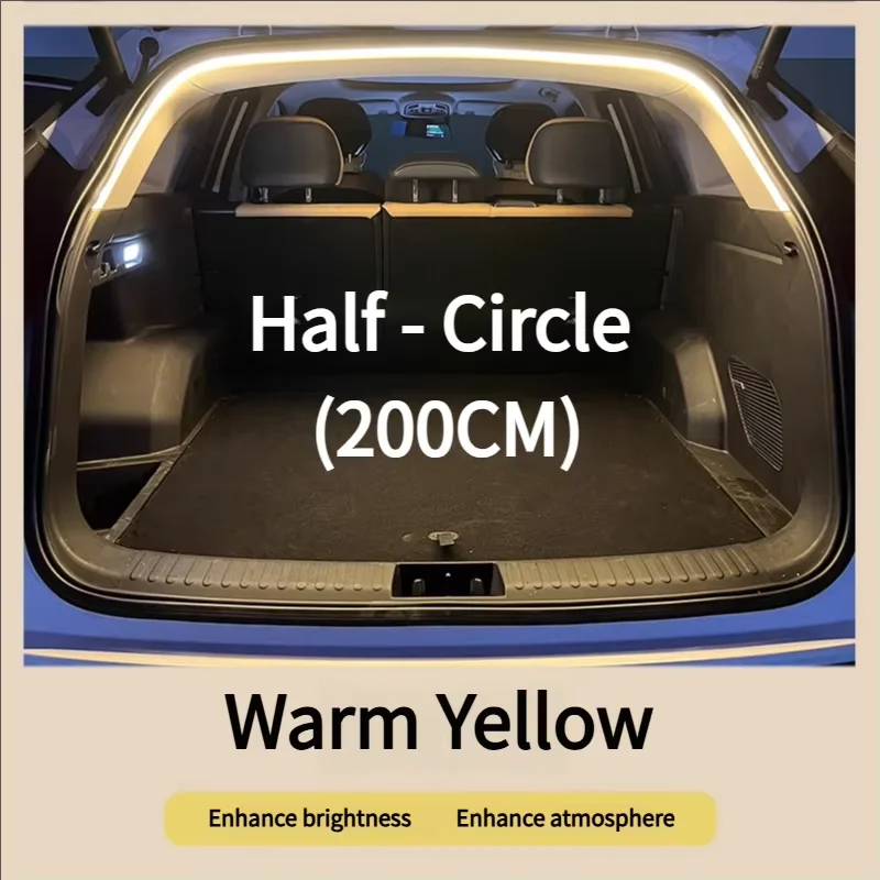 2m/4m Kofferraum Lichtleiste Flexible PVC Weiche Led-Lichtleiste Versteckte Kofferraum Automatische Induktionslampe Universal für SUV/Mpv