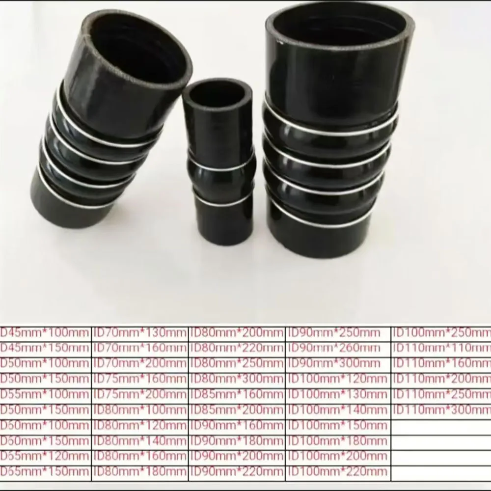 

Automotive camel hump silicone hose Turbocharging connection coolant hose Engine intake and outl ID45mm-110mm Lengt100mm-300mm