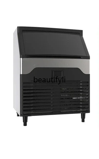 AB02  Commercial Ice Maker for Milk Tea and Coffee Shops, Large Integrated Machine for Ice Cubes, Small Dormitory and Home Use,