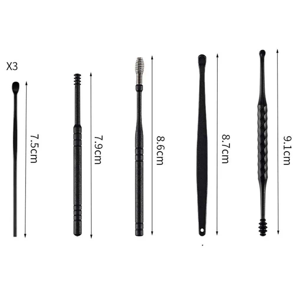 다기능 마사지 나선형 귀이개, 재사용 가능한 귀관 클리너, 스푼 귀 관리 도구, 귀 왁스 제거 도구, 듀얼 엔드 왁스 제거기