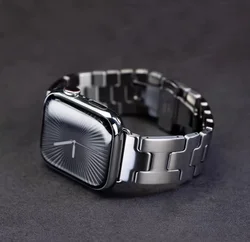 Stainless Steel Strap For Apple Watch Series 11 46mm 42mm Ultra 3 49mm 44mm 45mm Business H Band For Iwatch 9 8 7 SE 3 Wristband