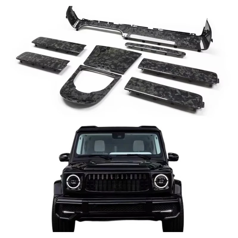 

G-Class G63 W464 Forged Dry Carbon Fiber Interior Carbon Door Panel Instrument Trim Replacement 8 Pieces