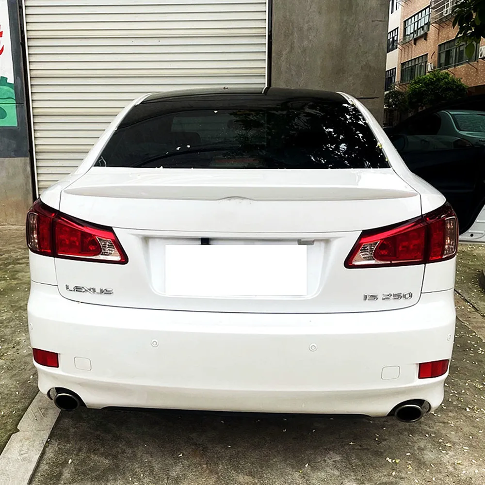 For 2006 07 08 09 10 11 Lexus IS250 IS300 IS350 Rear Trunk Lid Boot Ducktail Spoiler Wings Black Carbon Car Tuning Accessories