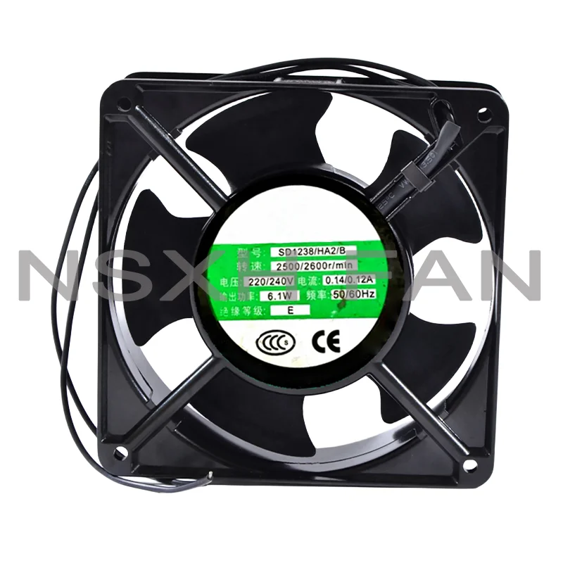 SD1238ใหม่/HA2 /b 220V 240V 12038 12cm พัดลม AC พัดลมโลหะ120X120X38MM อุณหภูมิสูง