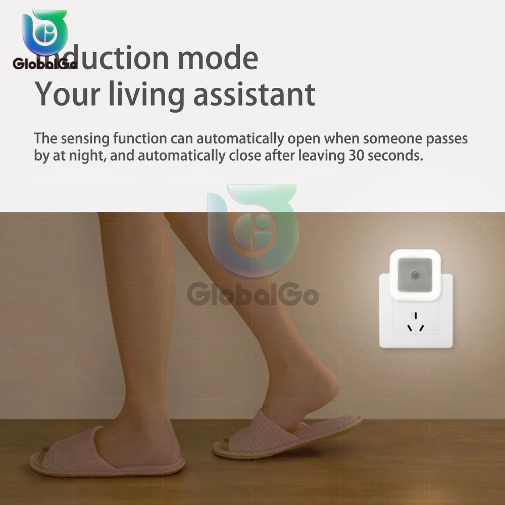 Đèn ngủ Led cảm biến chuyển động thông minh với Đèn Ngủ Cắm phích cắm chuẩn Châu Âu anh đèn cạnh giường cho hành lang Đèn tường lối đi cho lối đi gia đình WC