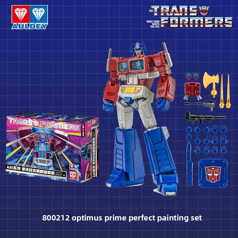 مجموعة طلاء AULDEY AAE Transformers G1 Optimus Prime Starscream Coronation Mirror Soundwave Premium - هدية للأولاد والبنات