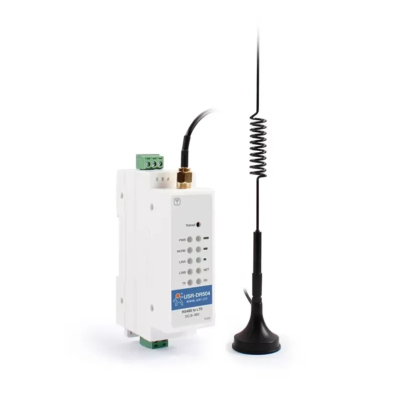 USR-DR504-EUX Din Rail Industrial Wireless Cellular Modem GSM Serial Modem for RS485 4G Network Data Communication Networking