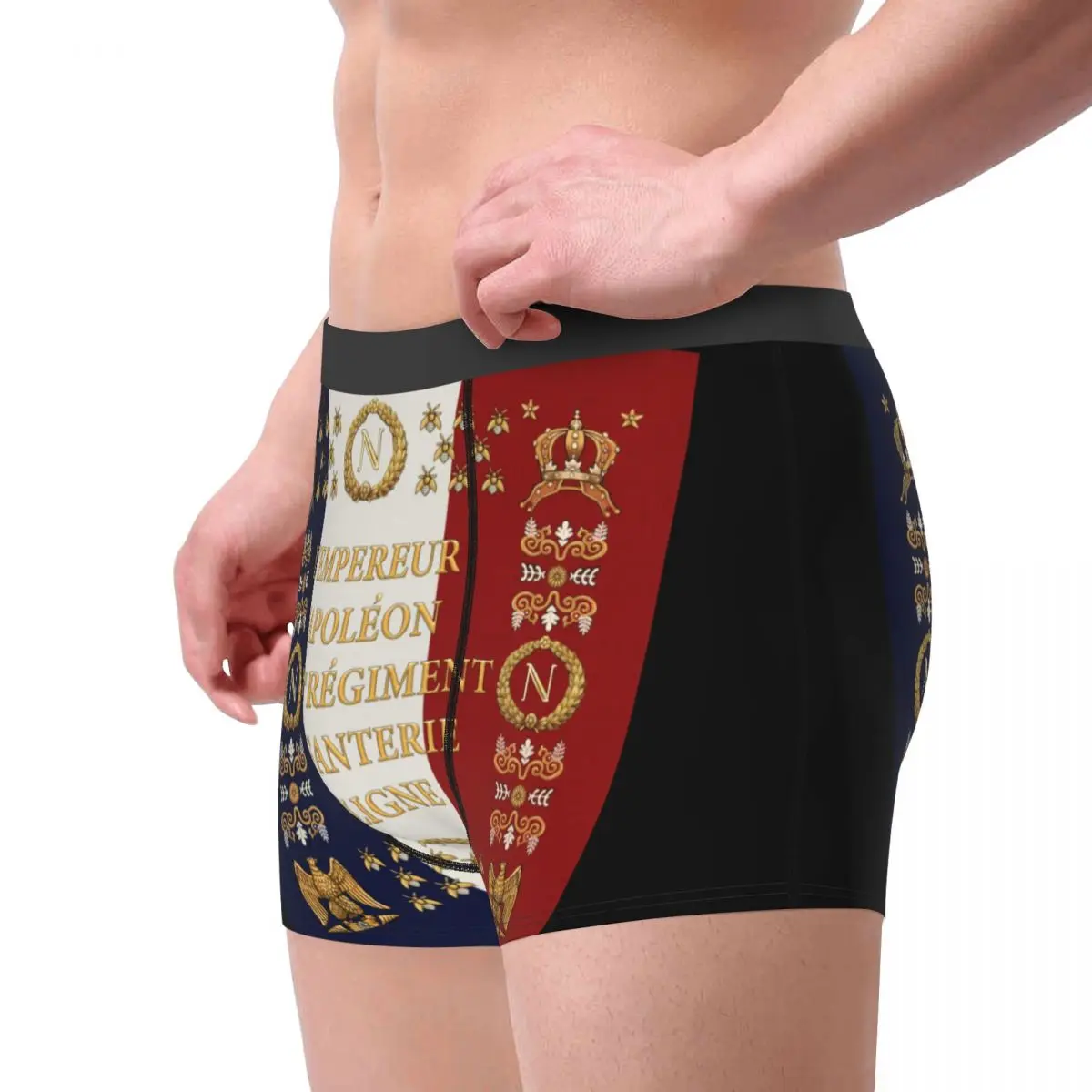 Custom Napoleonic French 85th Regimental Flag Underwear Men Stretch France Boxer Briefs Shorts Panties Soft Underpants For Male