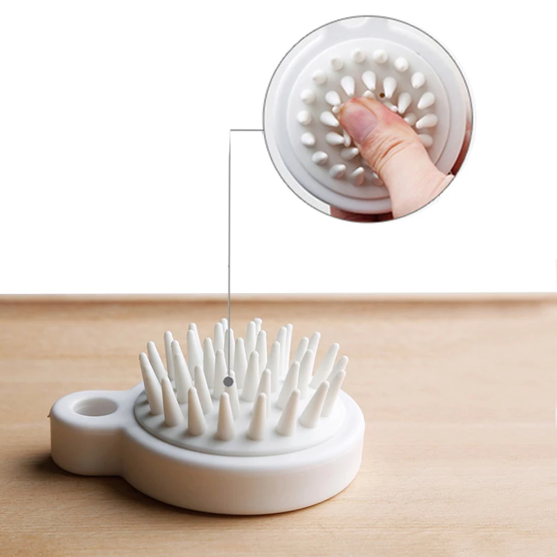 Silicone Hair Brush Scalp Massage Comb Clean The Scalp Thoroughly Body Massage Comb Bath Brush Salon Hairdressing Tool