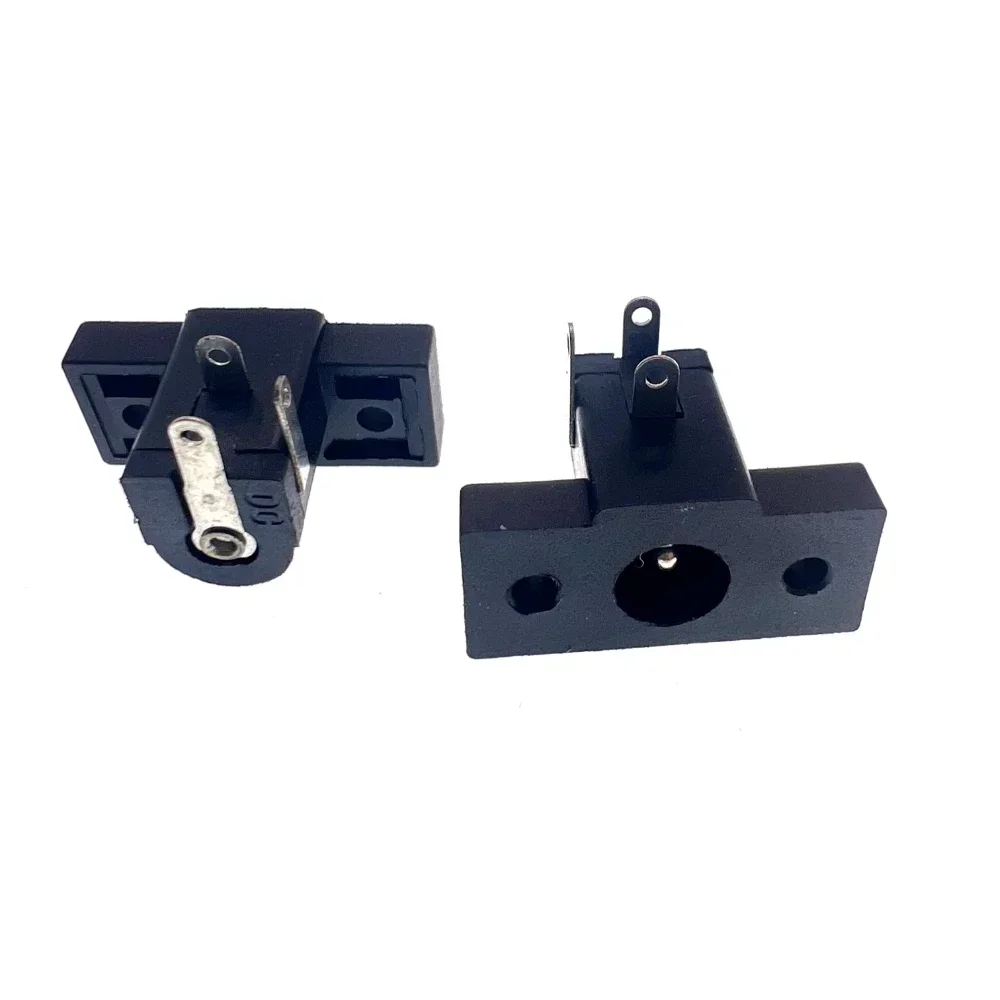 

100PCS DC-020 DC Power Socket 5.5x2.1mm DC Power Interface 5.5x2.5mm Panel Digital Accessories with Mounting Holes