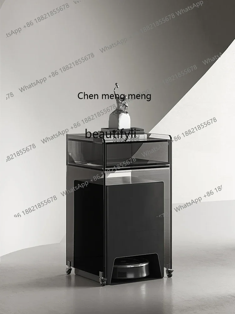 G153 Modern Minimalist Sweeping Robot Storage Rack Mobile Shelf Storage Rack Furniture Living Room