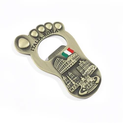 Metal Sole Foot Bottle Opener Fridge Magnet White House of France Architecture Style Multifunction Bottle Opener Kitchen Tools