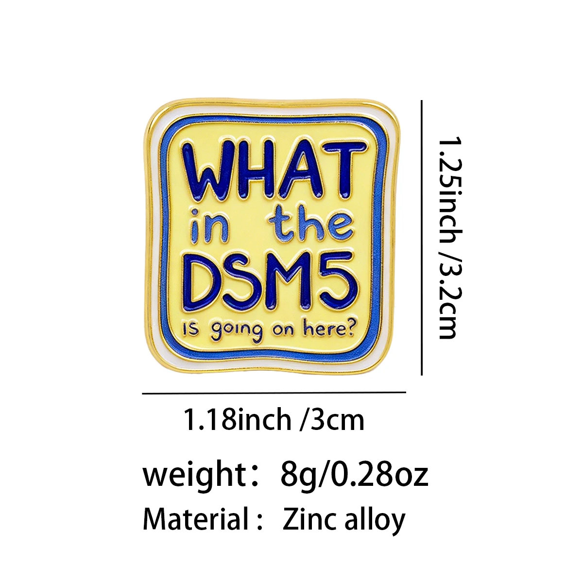 Was passiert hier im DSM 5? Emaille-Anstecknadel Brosche Anstecker Abzeichen Kleidungszubehör Modeschmuck Geschenke für Freunde – Detail 1
