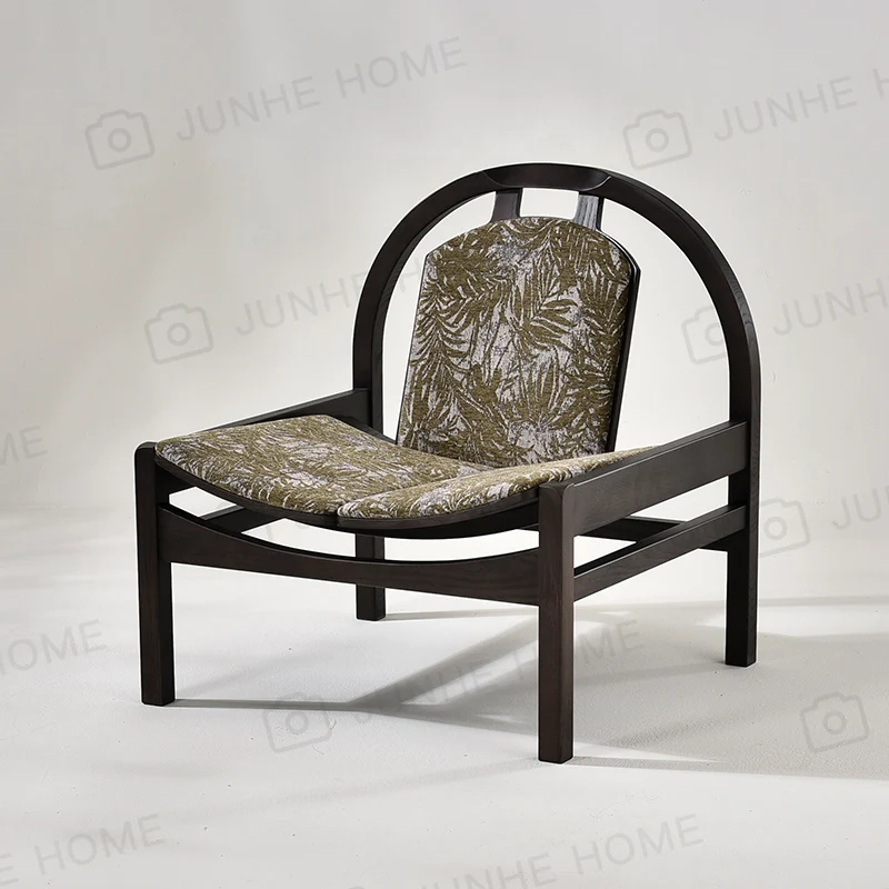 Artistic creative solid wood armchair, designer living room home single leisure chair, furniture customization