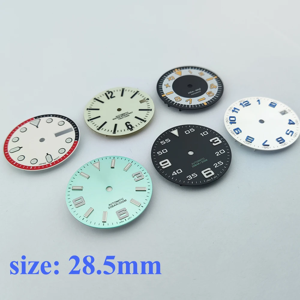 New 28.5mm Watch Dial nh35 Dial High Quality Unique Style Watch Face Fit nh35/nh36/nh38/nh70/nh72 Movements Watch Parts