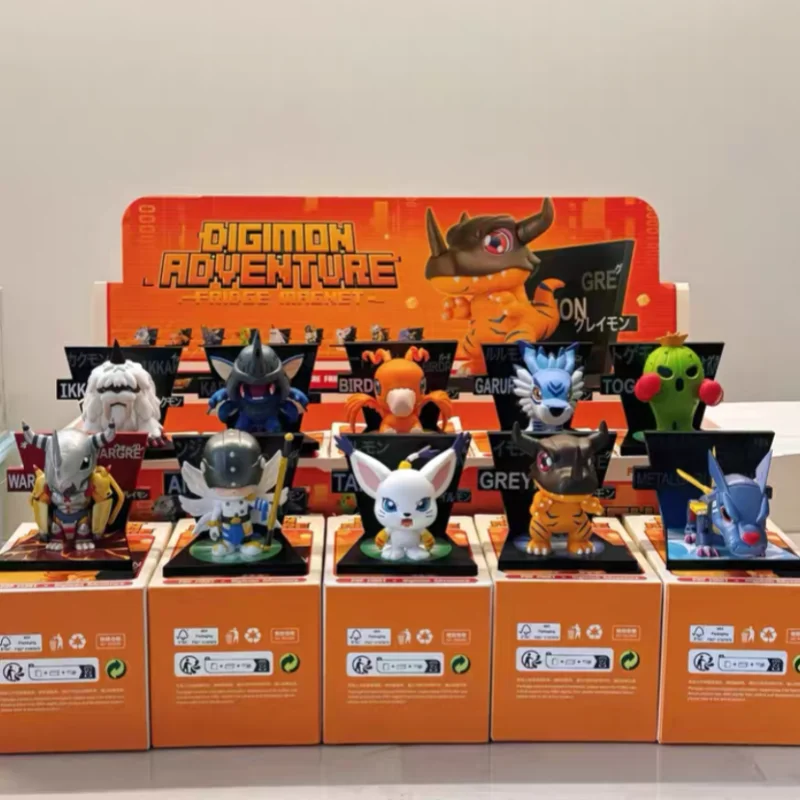 

Pop Mart Digimon Adventure Магнит на холодильник Серия Слепая коробка Mystery Box Милая модель Фигурка Украшения Игрушка Подарок на день рождения