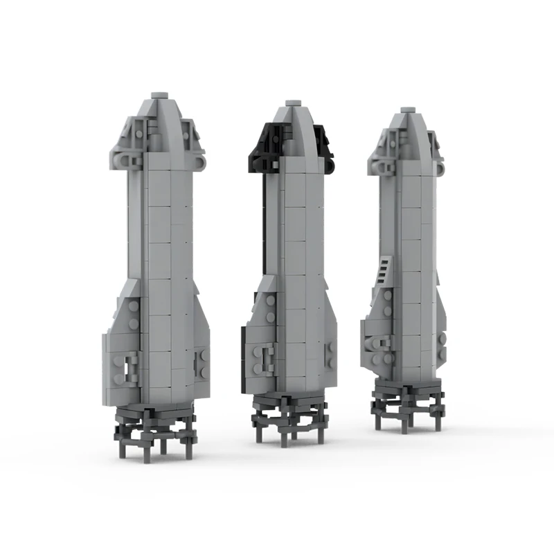 MOC Space X Falcon Super Heavy Carrier Rocket Building Blocks Set Launch Starship Vehicle Bricks Toys For Children Birthday Gift