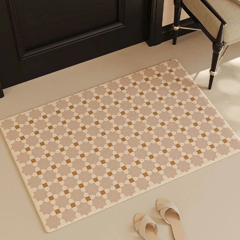 Entrance Door Mat Soft Comfortable Loop Fleece Carpet Modern Minimalist Style Home Decoration Floor Mats Bathroom Entryway Rug