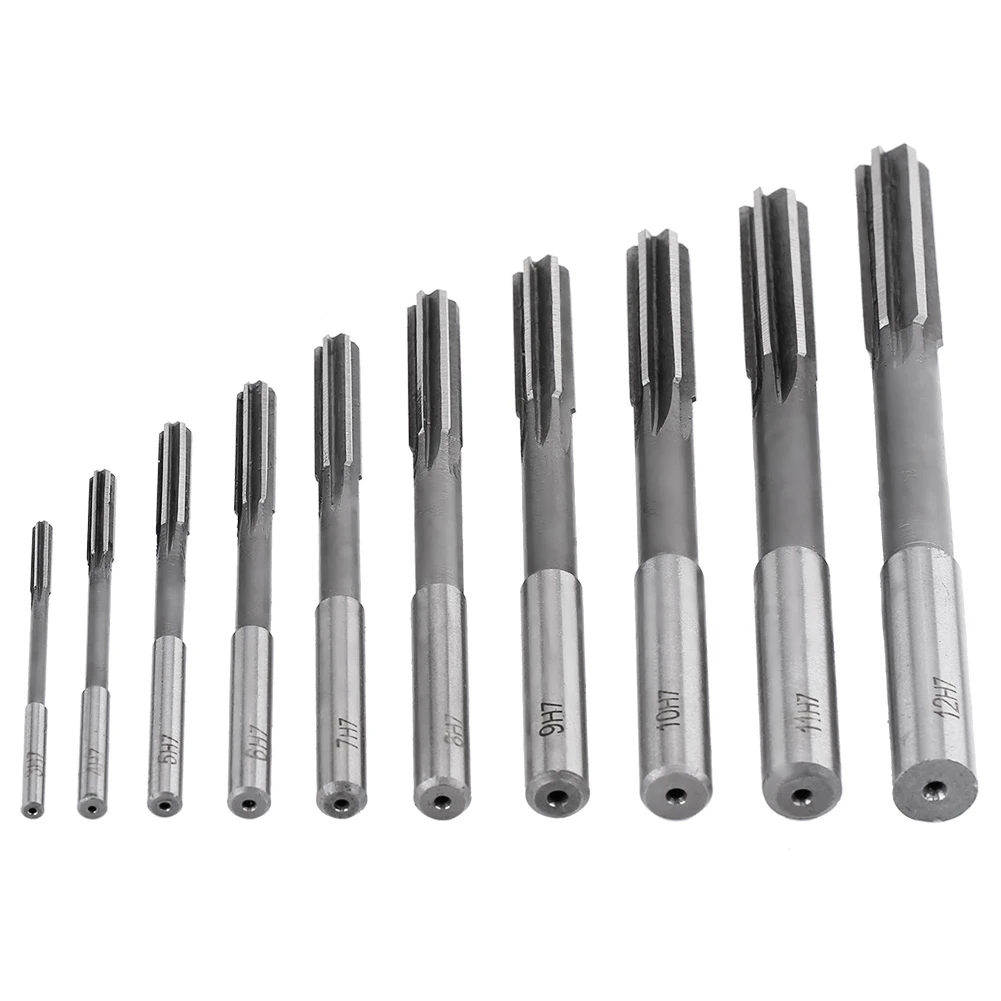 Cutting Reamer Milling Cutter HSS H7 Straight Flute Reamer Machine Cutter 3/4/5/6/7/8/9/10/11/12mm Milling Reamer