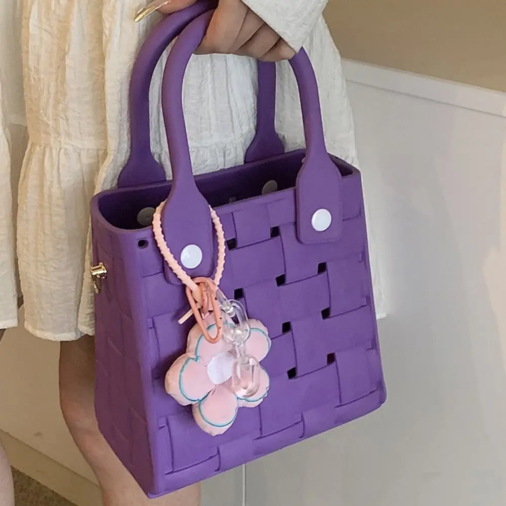 Toy Decoration Flower accessories Hollowed Out Shopping Basket Large capacity DIY Beach Bag PVC Portable women's handbag Travel