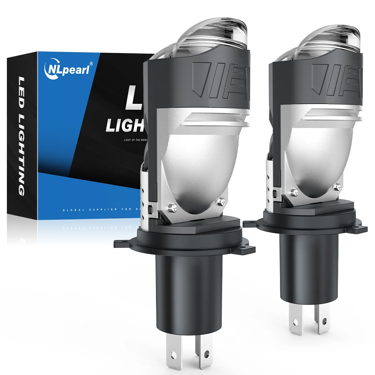 

2Pcs H4 Bi LED Mini Projector Lens LED Car Headlight Bulb Canbus 9003 HB2 High Beam Low Beam Turbo Auto Bulb Fog lamp bulb 12V