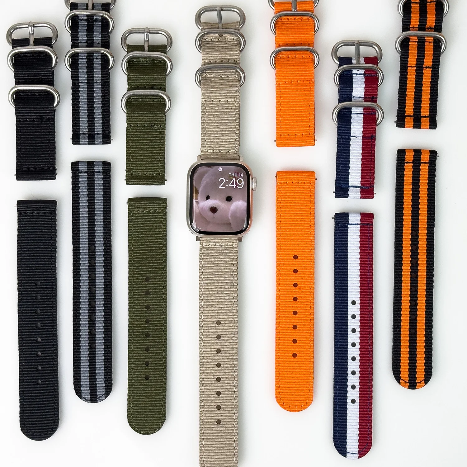 Entercorn Apple Watch Nato Strap Sports Band Loin 10 SE Ultra 2 9 8 7 6 5