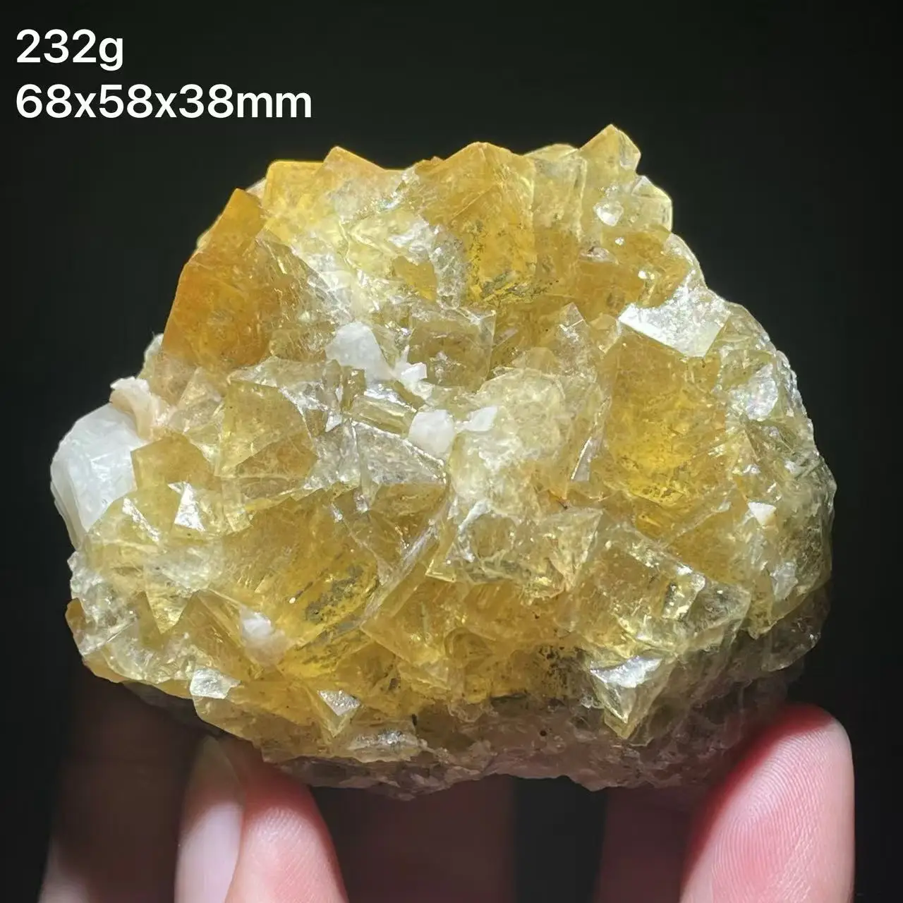 100% natural yellow fluorite stone solution stone, Spanish yellow fluorite rainbow mineral specimen fluorescence special