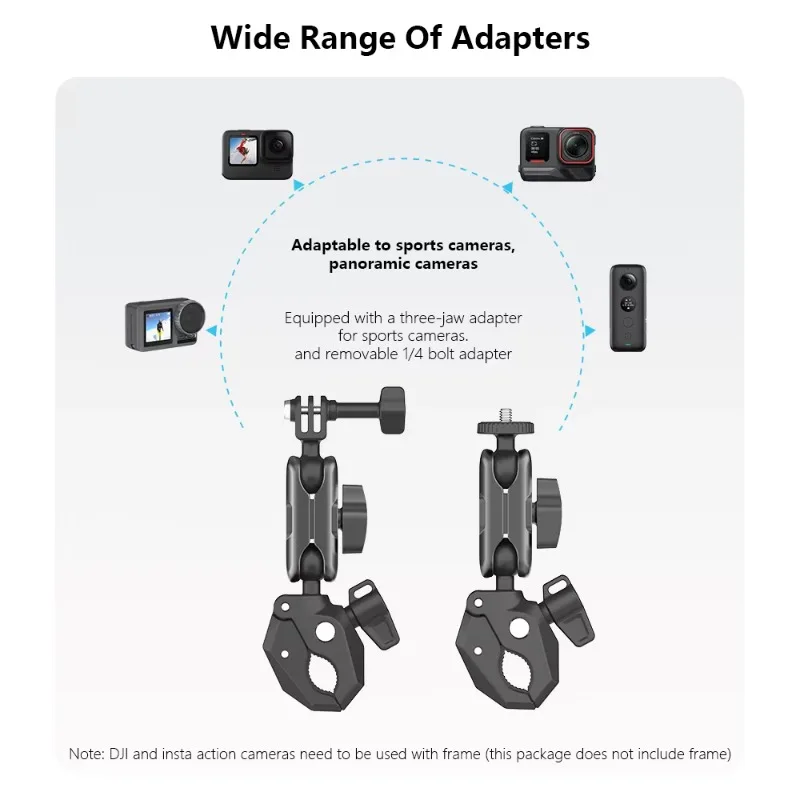 Practical High Quality Super Clamp Universal Bicycle Motorcycle Sports Camera Holder
