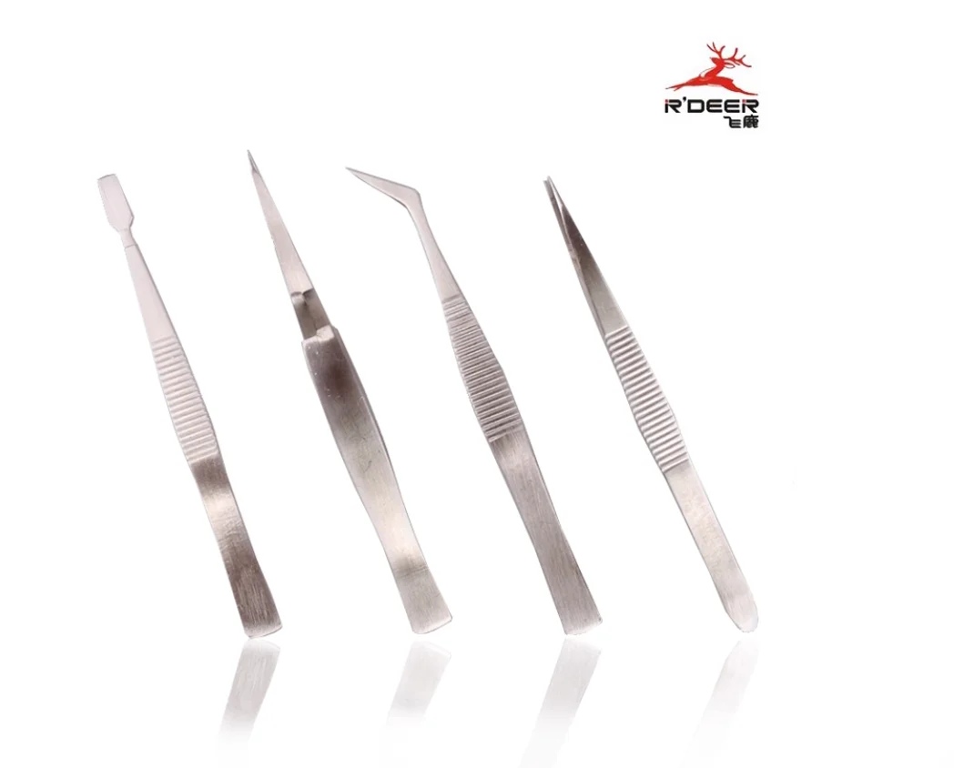 R'DEER tool 4pcs stainless steel electronics forceps Exquisite parts picking and assembly tools NO.RST-1104