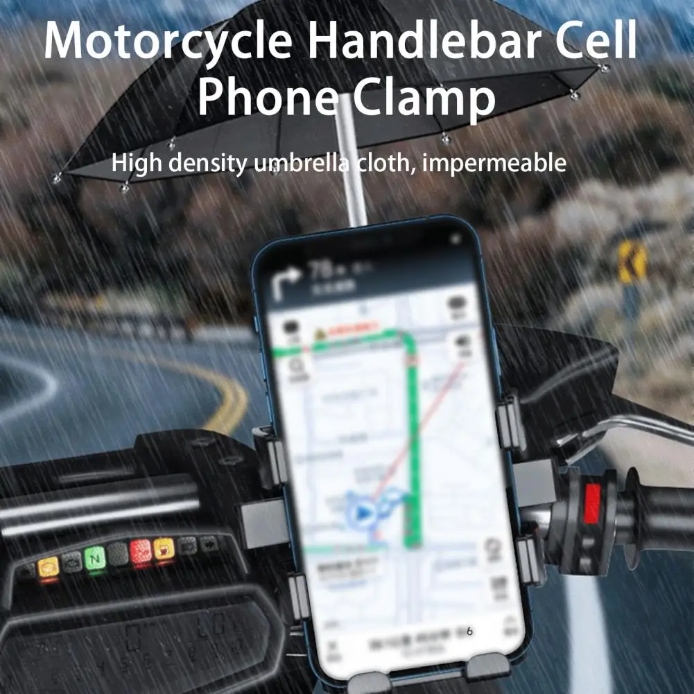 

Useful Windproof Anti-slip Silicone Clip Rainproof Motorcycle Navigation Frame Phone Mount Motorcycle Phone Mount Fixing