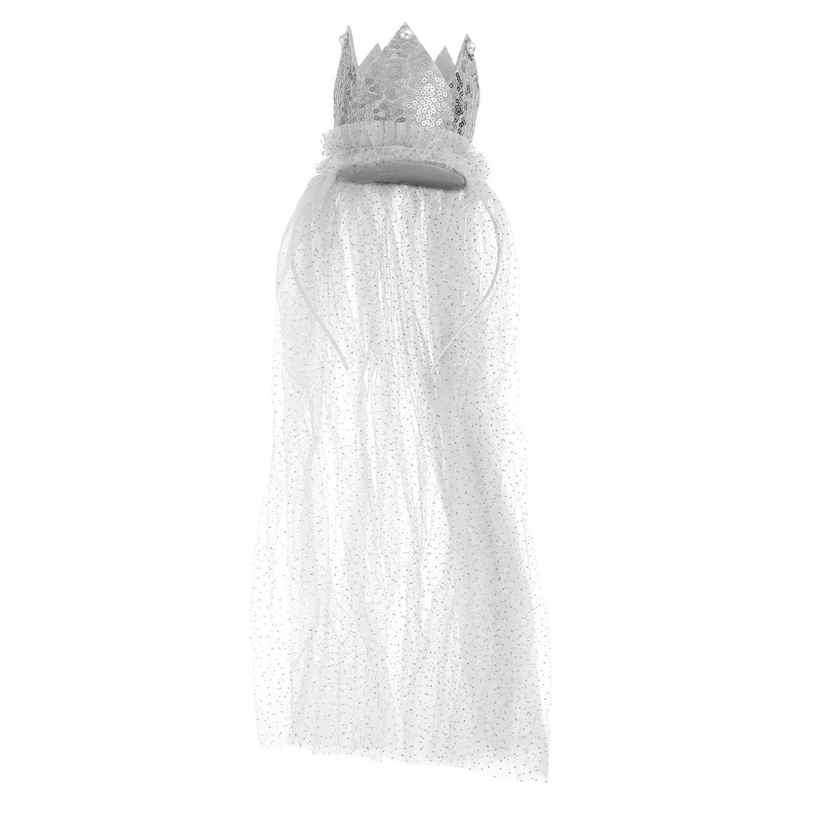 

1pc Crown Clips Kids Headbands Party Headband Mesh Lace Girls Hairbands Toddler Creative Hair Clasp Funny Hairwear Comfortable