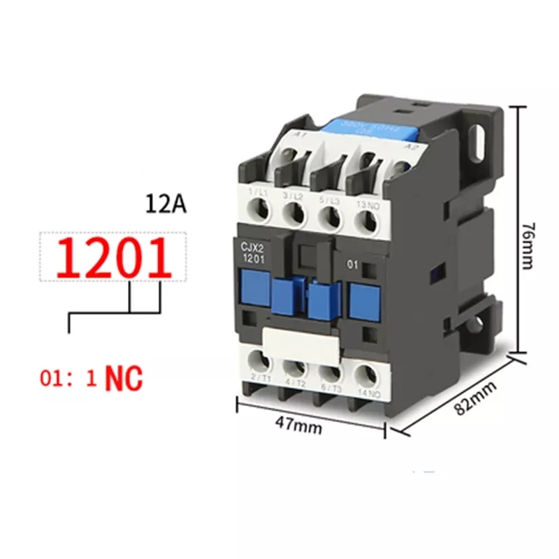 CJX2-1810 18a 3P NO AC contactor 12a LC1-D12 magnetic starter ac220v 380V 110/48/24v Modular Contactor Contacts din rail switch