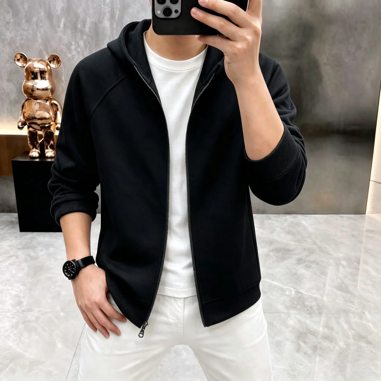 High-Quality Men's Casual Hoodie Fashionable All-Match Business Travel Outdoor Wear for Autumn New Arrival